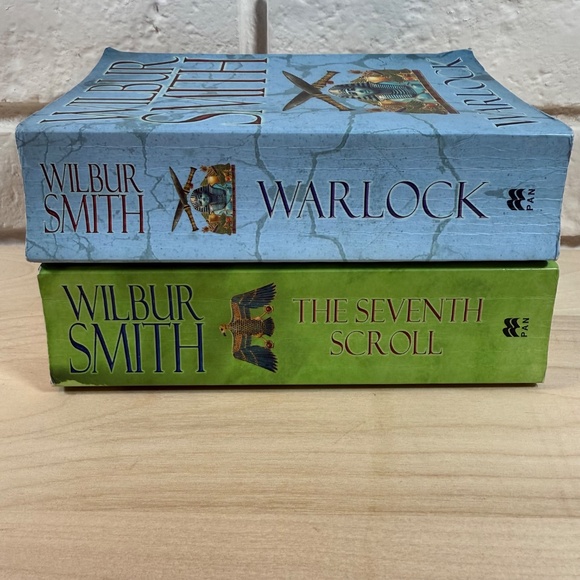"The Seventh Scroll" and "Warlock" by Wilbur Smith Paperback Novels - Picture 3 of 8